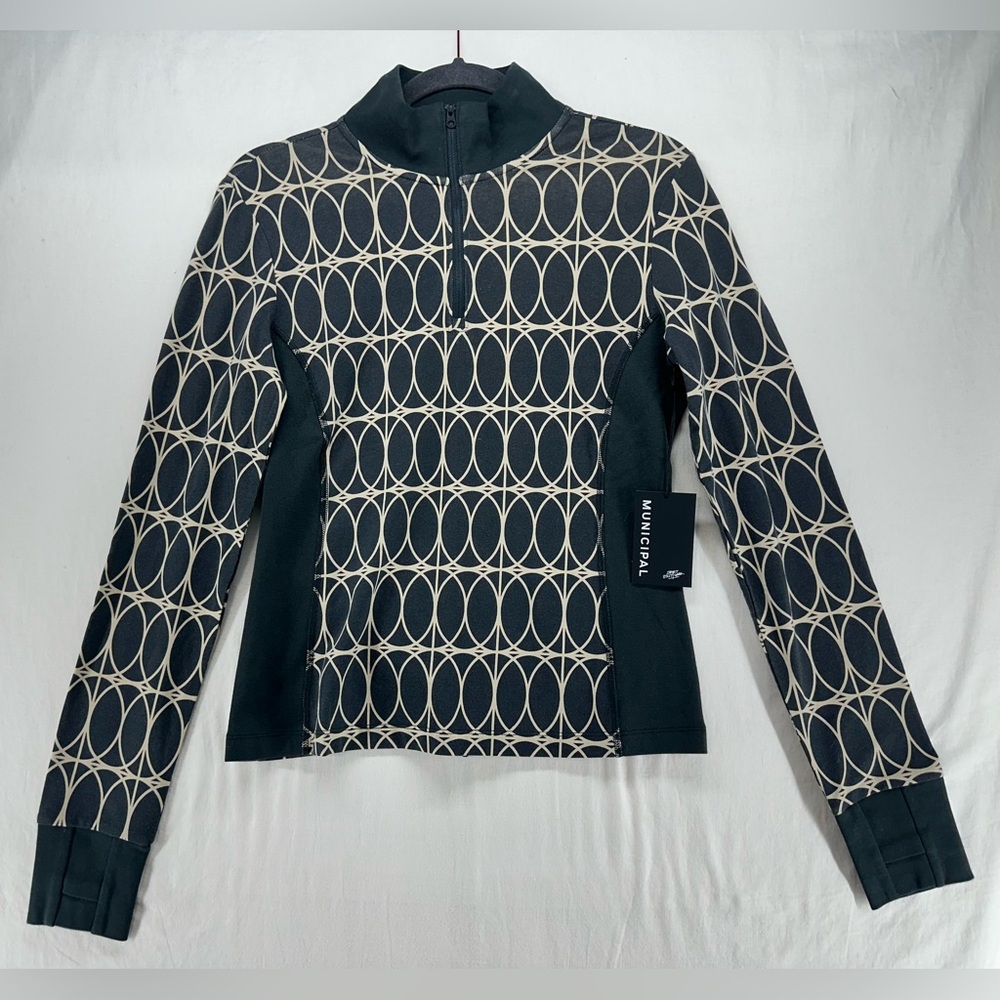 Municipal Enduro 1/2 Zip Shirt Long Sleeve Golf‎ Pickleball Geometic Womens S